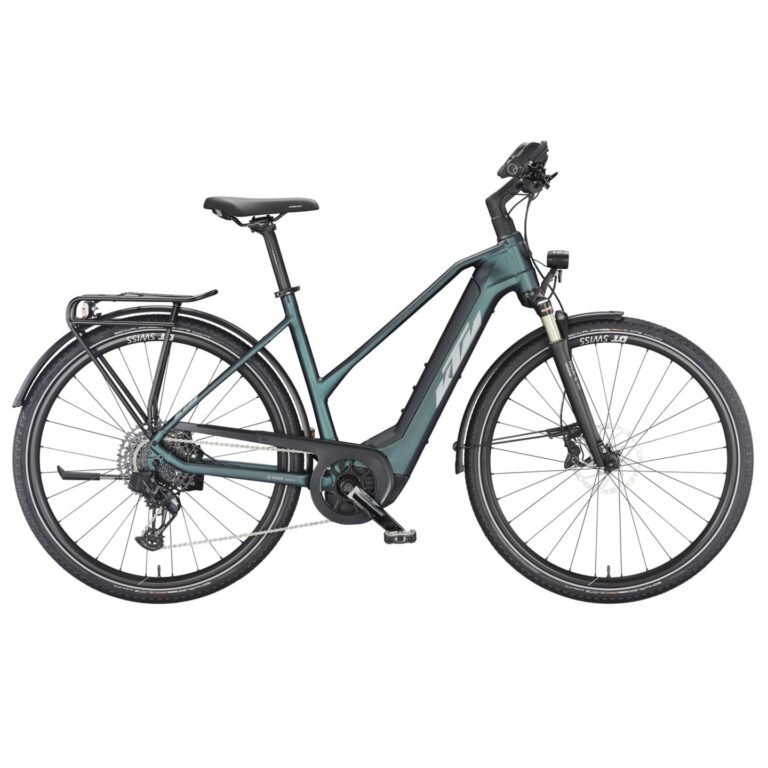 KTM VTC Électrique Femme - MACINA SPORT 710 GX AXS - 2023 - green purple flip matt (silver+blue)
