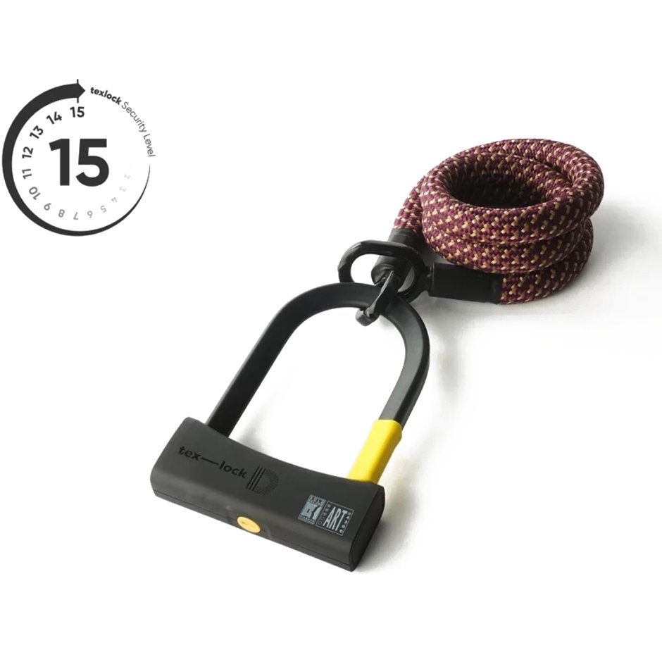 tex–lock eyelet avec antivol u D-lock - 120cm - chateau red