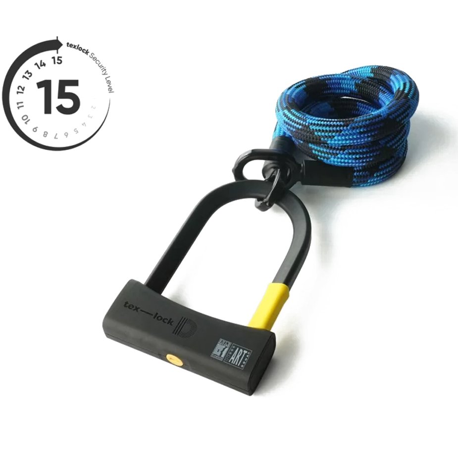 tex–lock eyelet avec antivol u D-lock - 120cm - morpho blue