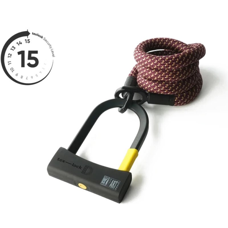 tex–lock eyelet avec antivol u D-lock - 160cm - chateau red