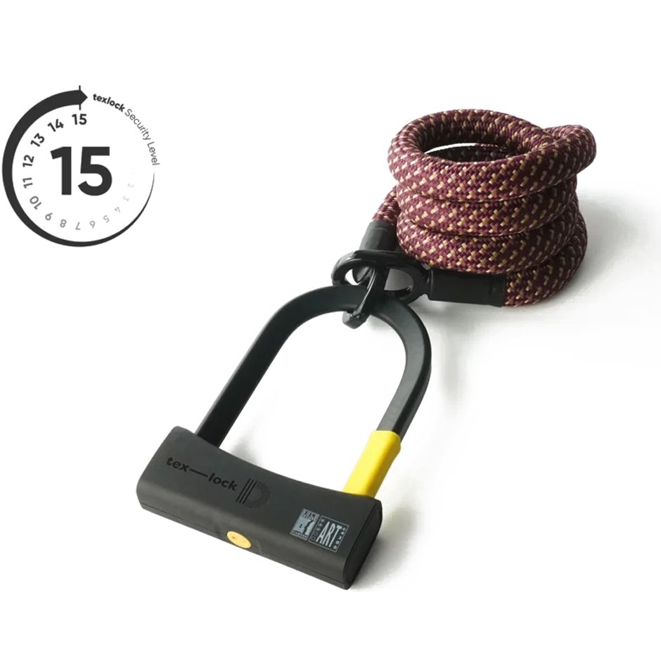 tex–lock eyelet avec antivol u D-lock - 160cm - chateau red