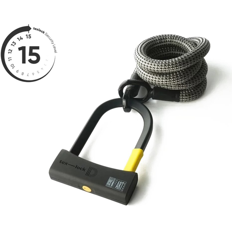 tex–lock eyelet avec antivol u D-lock - 160cm - electric grey