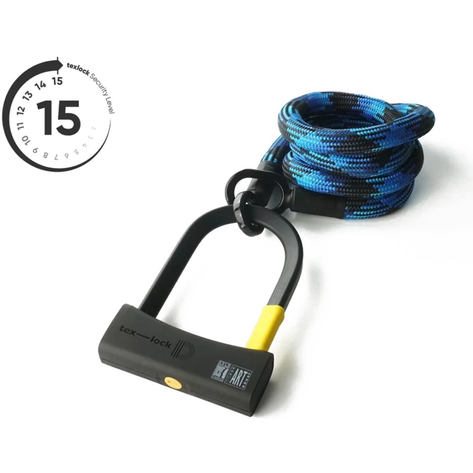 tex–lock eyelet avec antivol u D-lock - 160cm - morpho blue