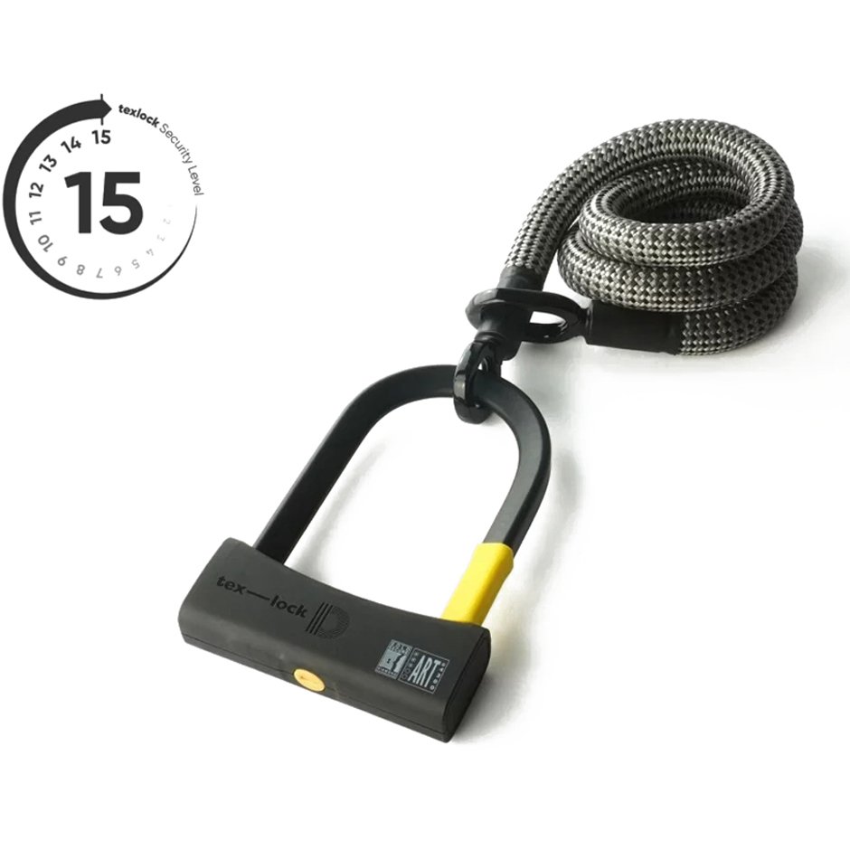 tex–lock eyelet avec antivol u D-lock - 120cm - electric grey