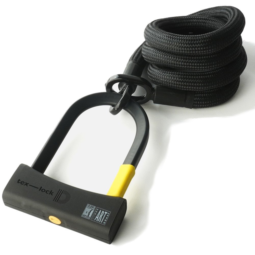 tex–lock eyelet avec antivol u D-lock - 160cm - onyx black