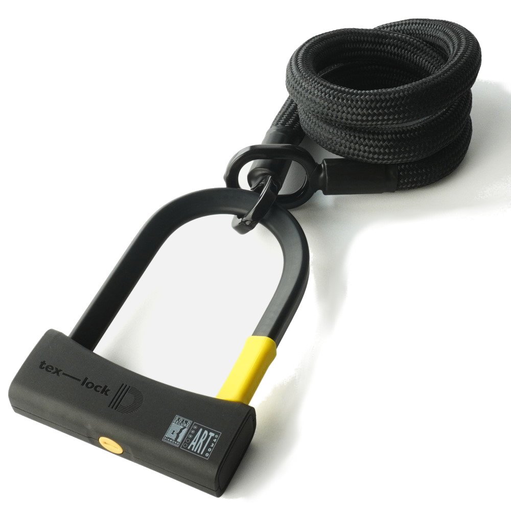 tex–lock eyelet avec antivol u D-lock - 120cm - onyx black