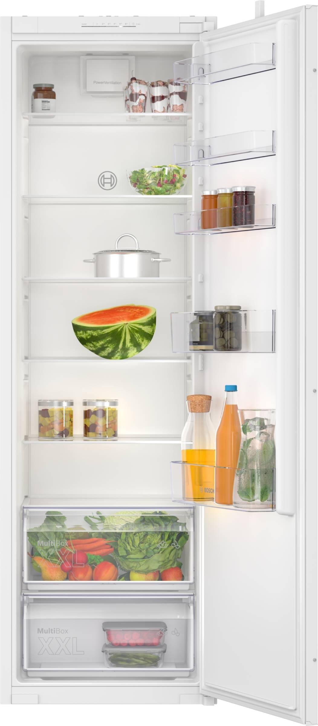 BOSCH - Réfrigérateur encastrable 1 porte KIR81NSE0, Série 2, 310 litres, Tout utile