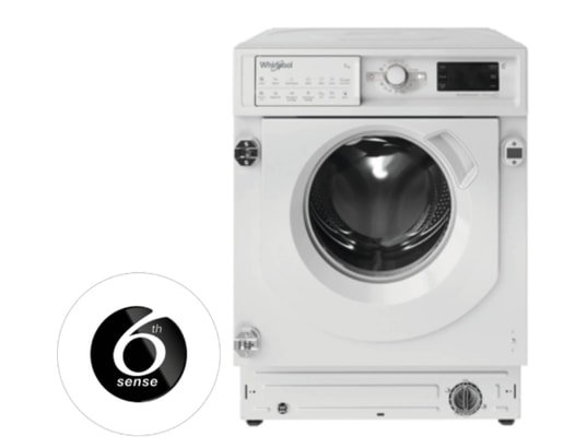 WHIRLPOOL - Lave linge encastrable BIWMWG71483FRN, 7 kgs, 1400 tr/mn, 6 ème sens