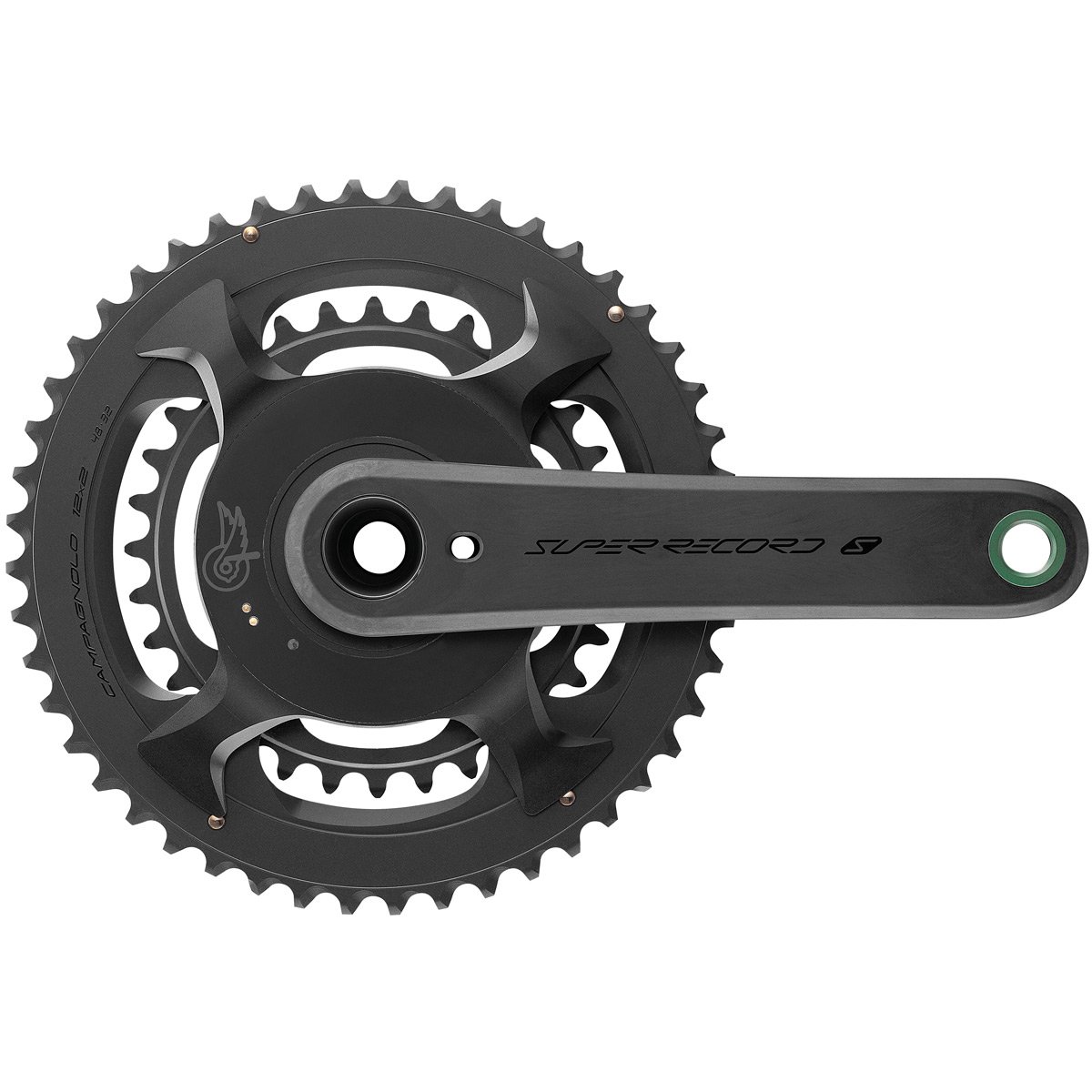 Campagnolo Jeu de Manivelle à Wattmètre - Super Record S WRL - Carbon | Ultra Torque | 2x12 Vitesses