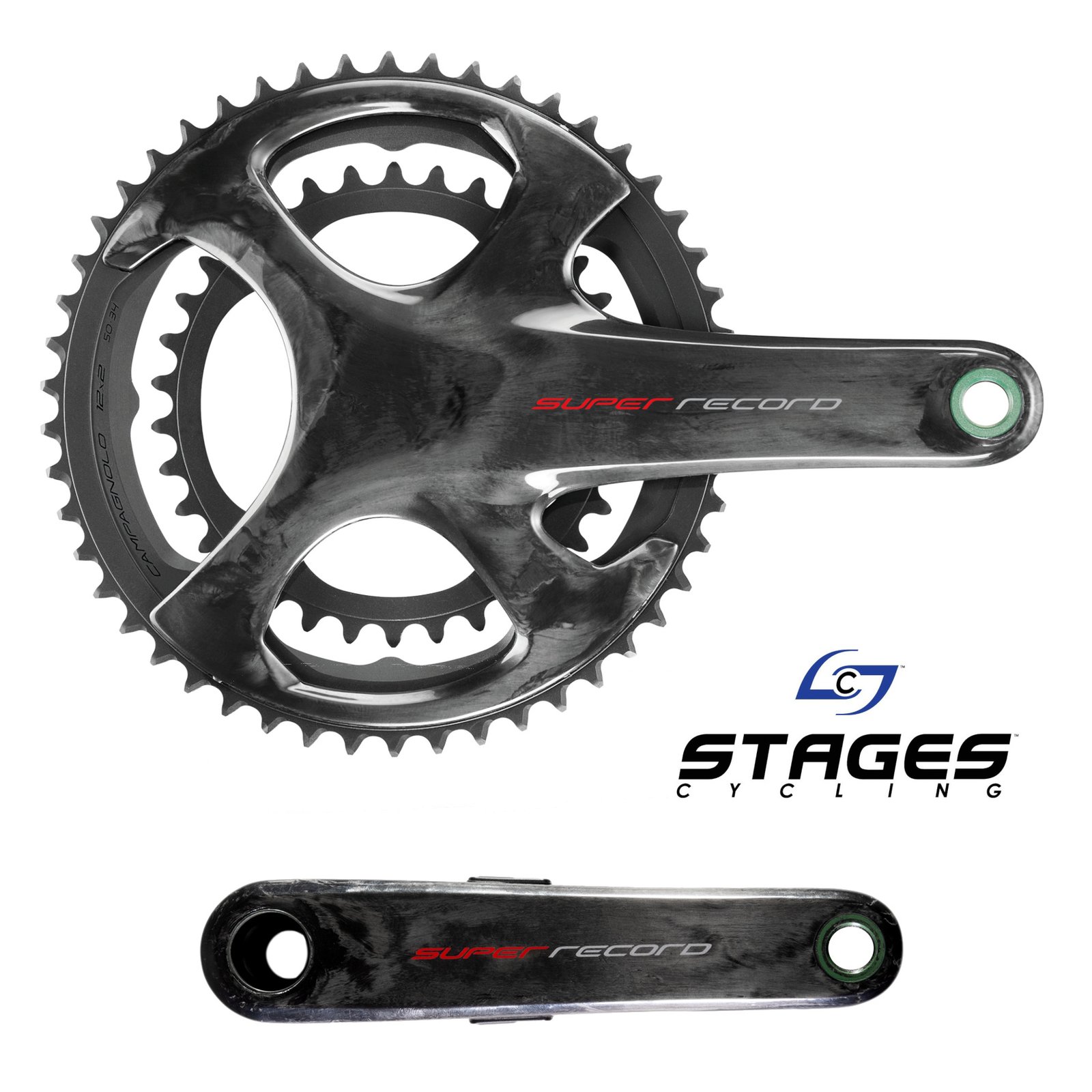 Campagnolo Super Record / Stages L Powermeter Crankset - 2x12-speed - 50/34 Teeth Campagnolo Super Record / Stages L Powermeter Crankset - 2x12-speed - 50/34 Teeth