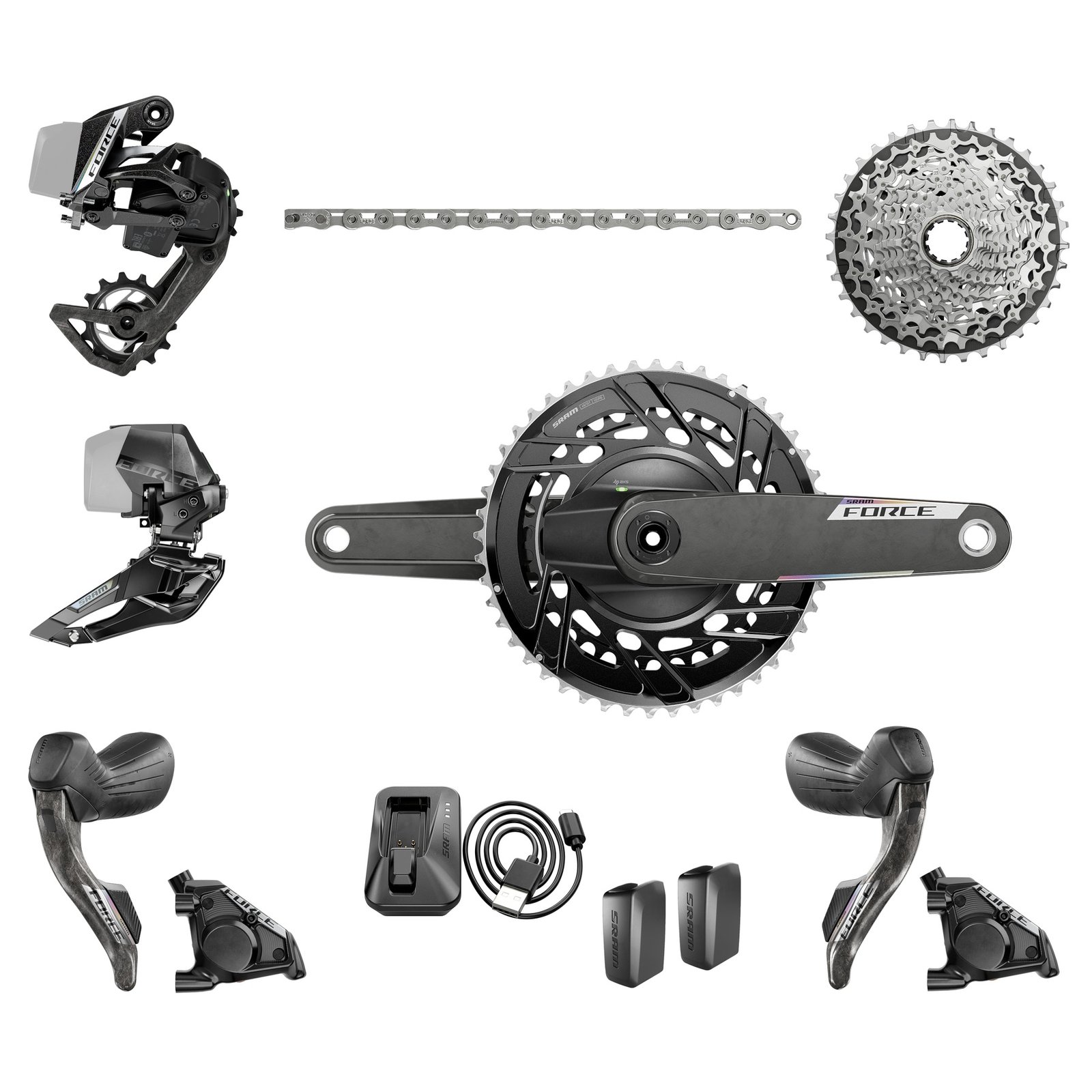 SRAM Groupe de Dérailleur FORCE AXS Powermeter | 2x12-vitesses | E1